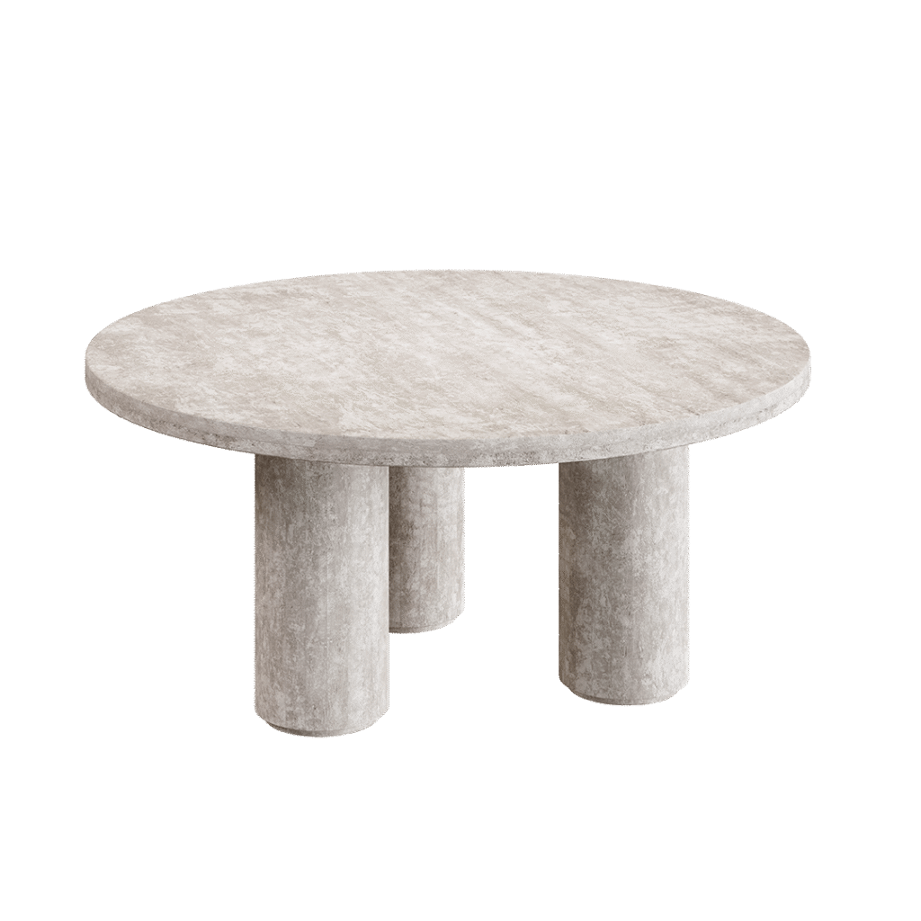 Casoli Travertine Coffee Table, White
