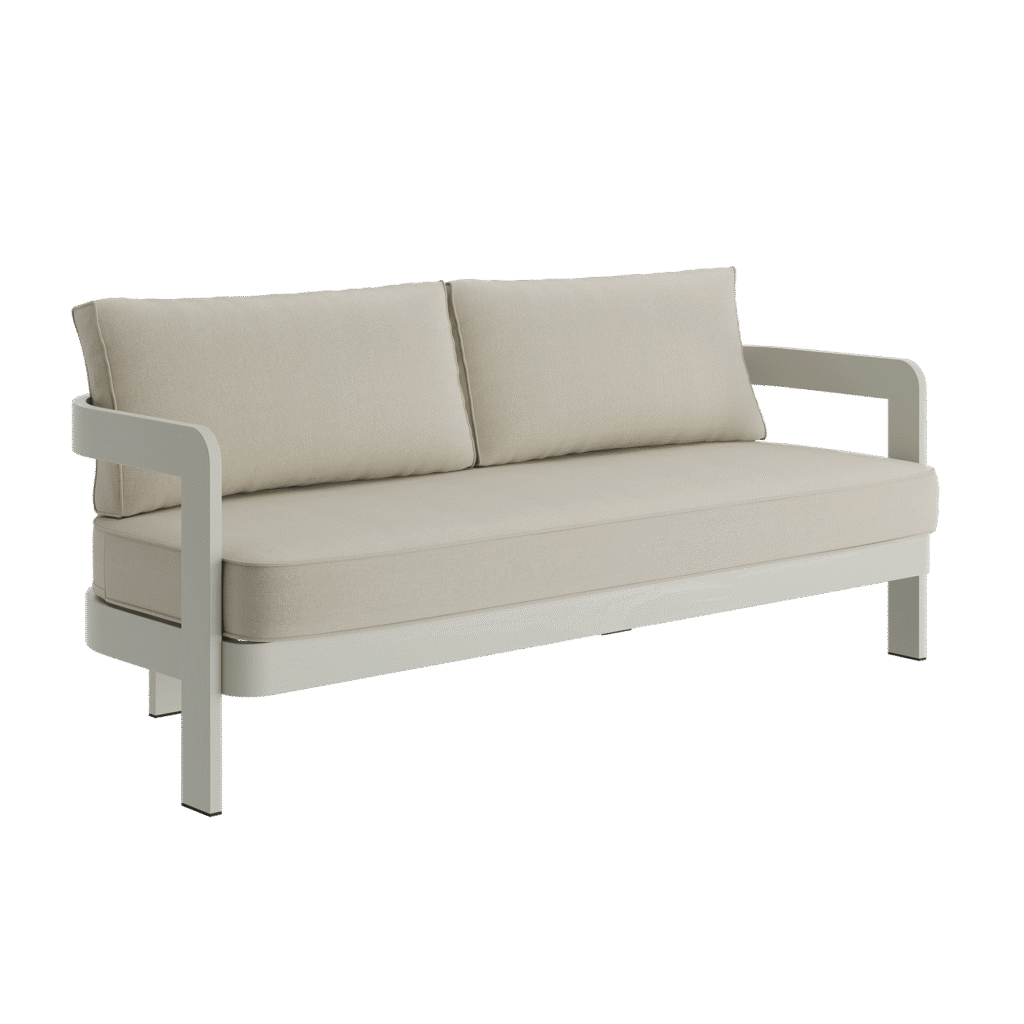 N3 Taupe Three Seater Sofa Sand Canvas