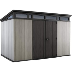 Keter 11x 7 Artisan Heavy Duty Plastic Pent Shed – Grey