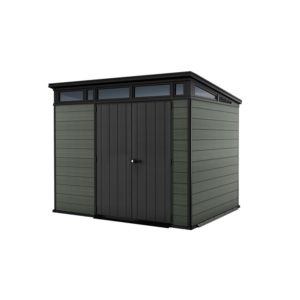 Keter 9x 7 Cortina Heavy Duty Plastic Pent Shed – Green