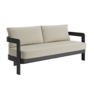 N3 Kohl Three Seater Sofa Sand Canvas
